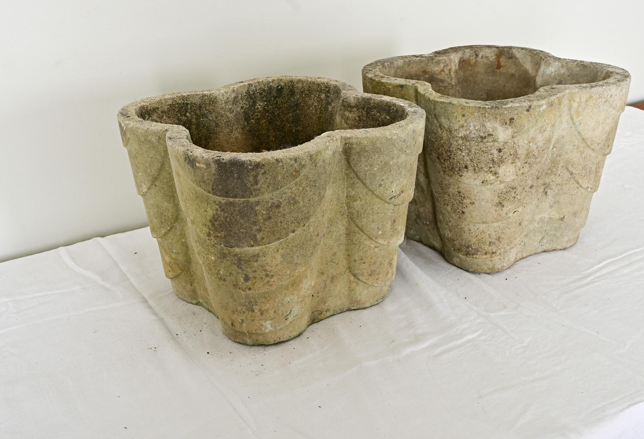English Pair of Art Deco Planters For Sale 7