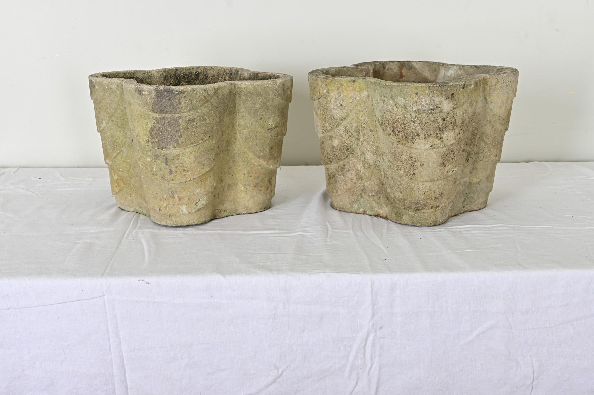 20th Century English Pair of Art Deco Planters For Sale