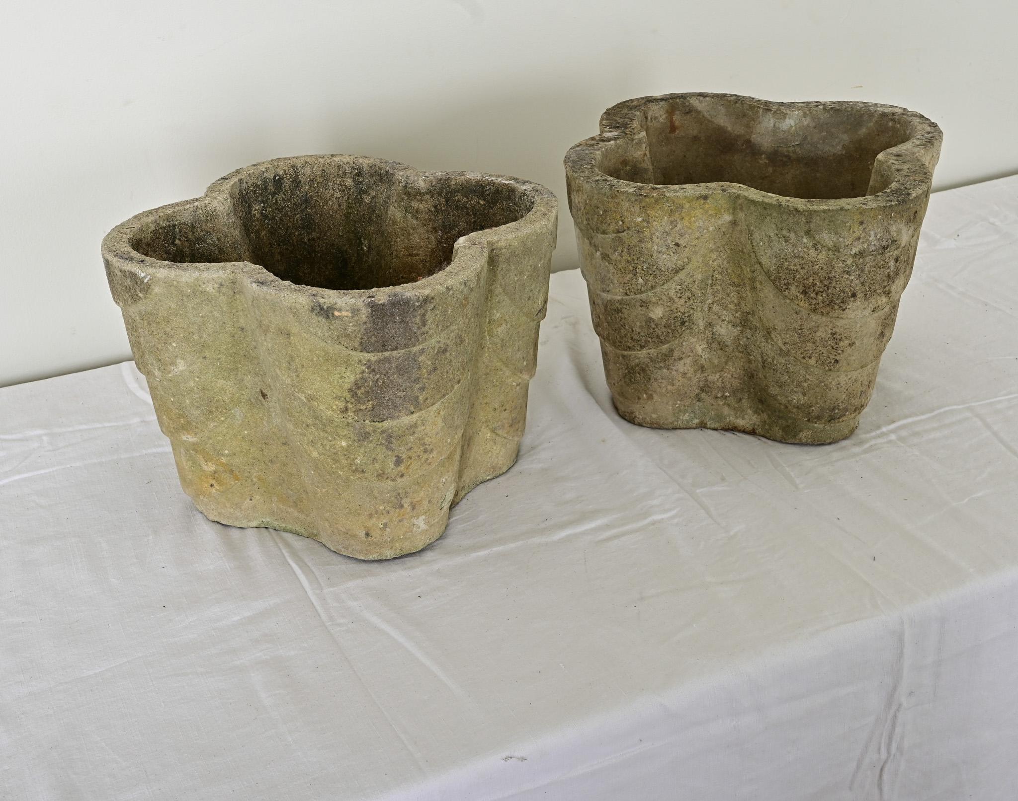 English Pair of Art Deco Planters For Sale 1