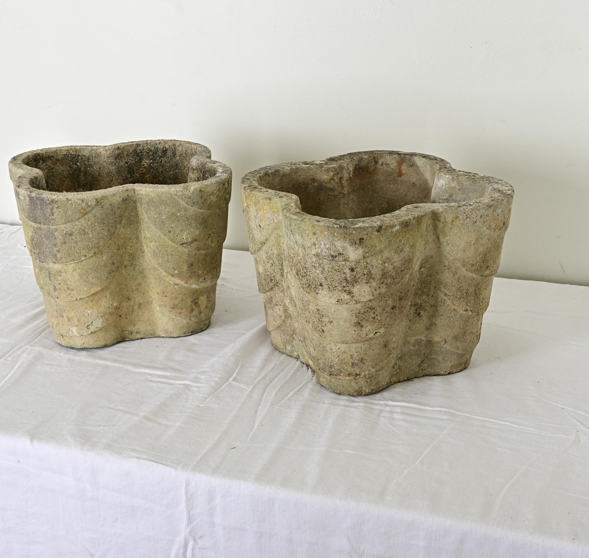 English Pair of Art Deco Planters For Sale 2