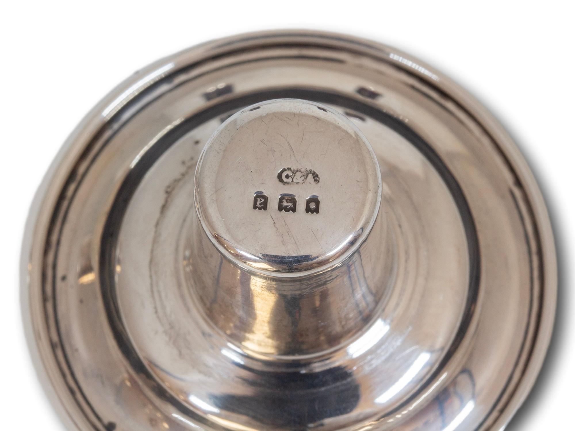 Englisches Paar Asprey Silber und Schildpatt Kerzenleuchter im Angebot 2