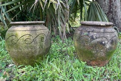English Pair of Early 20th Century Compton Style Pots