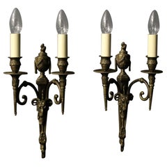 English Pair of Ram Headed Wall Sconces