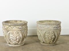 English Pair of Reconstituted Stone Planters