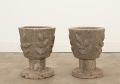 English Pair of Stone Planters