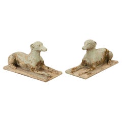 English Pair of Stone Whippets