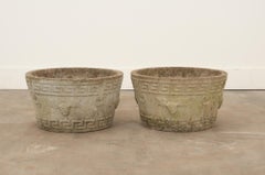 English Pair of Vintage Stone Planters