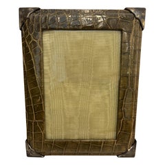 English Pale Green Crocodile Picture Frame
