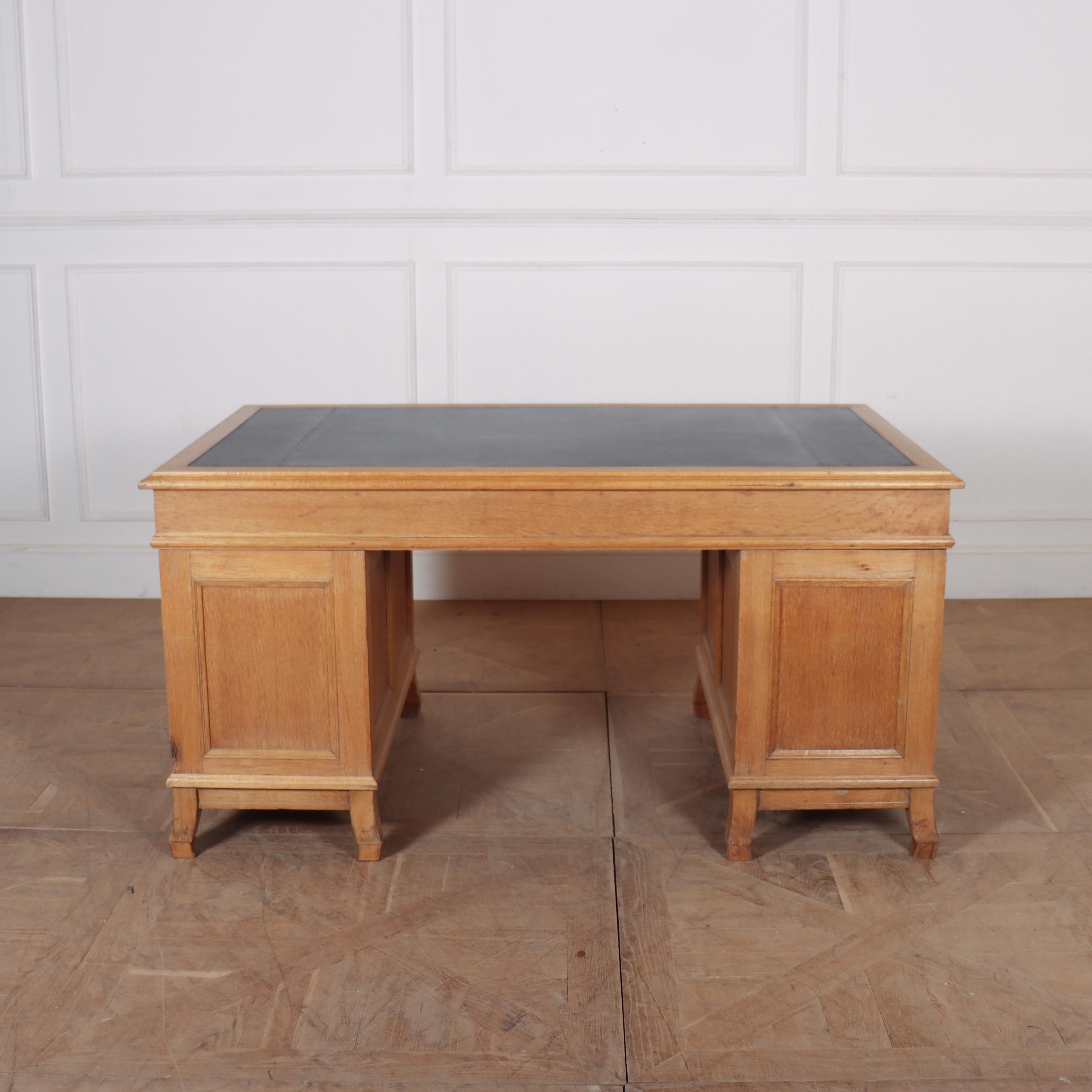 English Pale Oak Desk For Sale 3