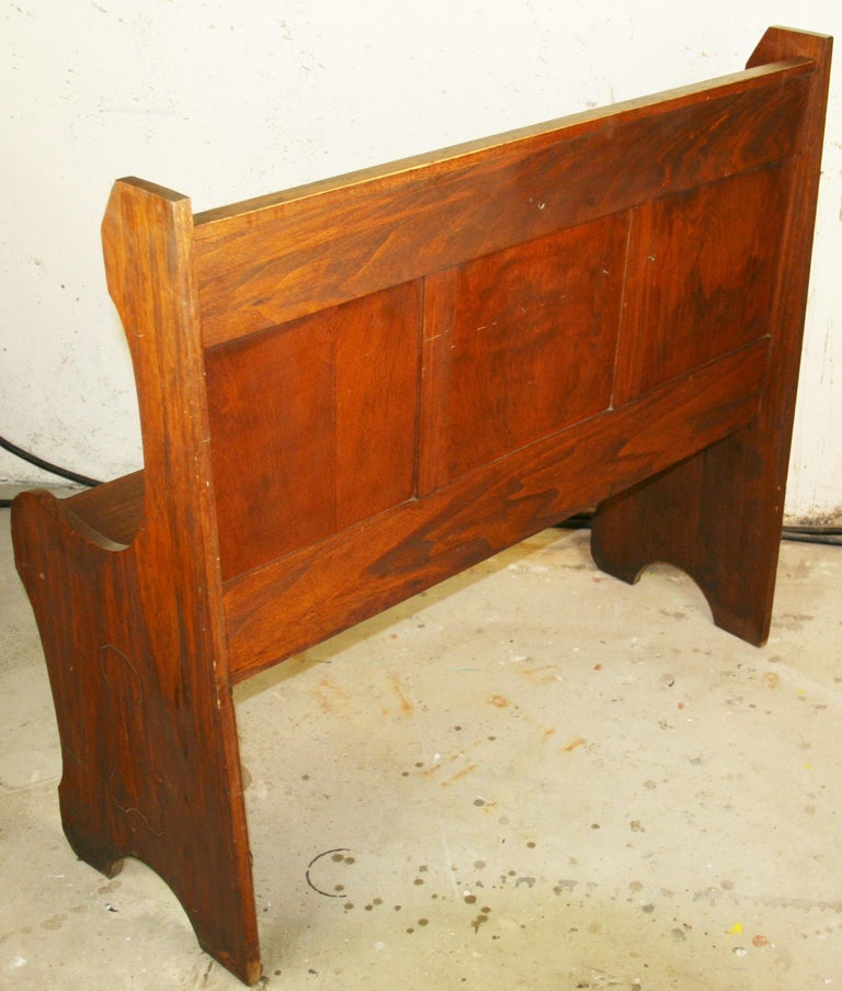 English Paneled Hall Settle/Bench 1920's For Sale 6