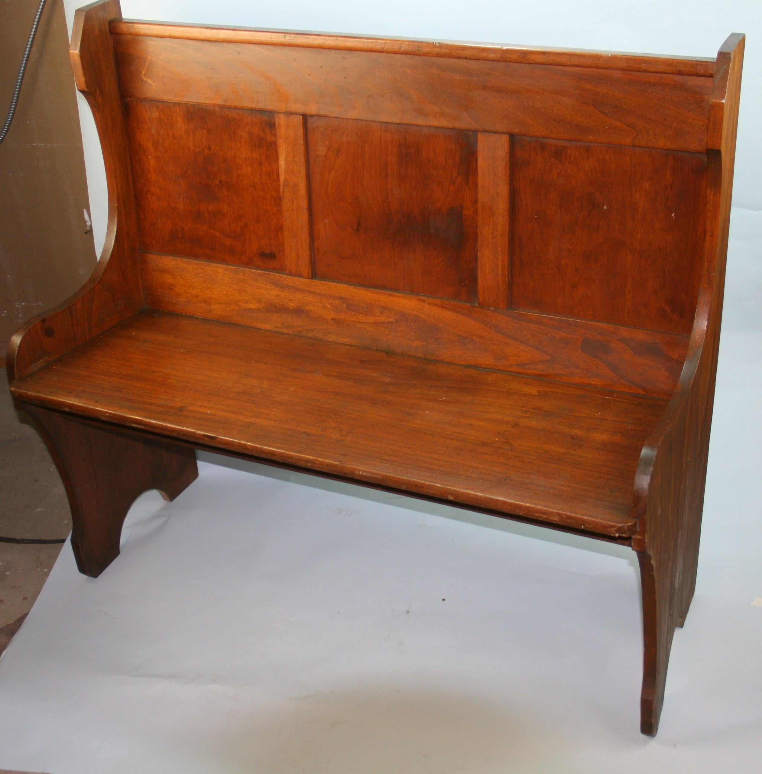 English paneled settle/hall bench.