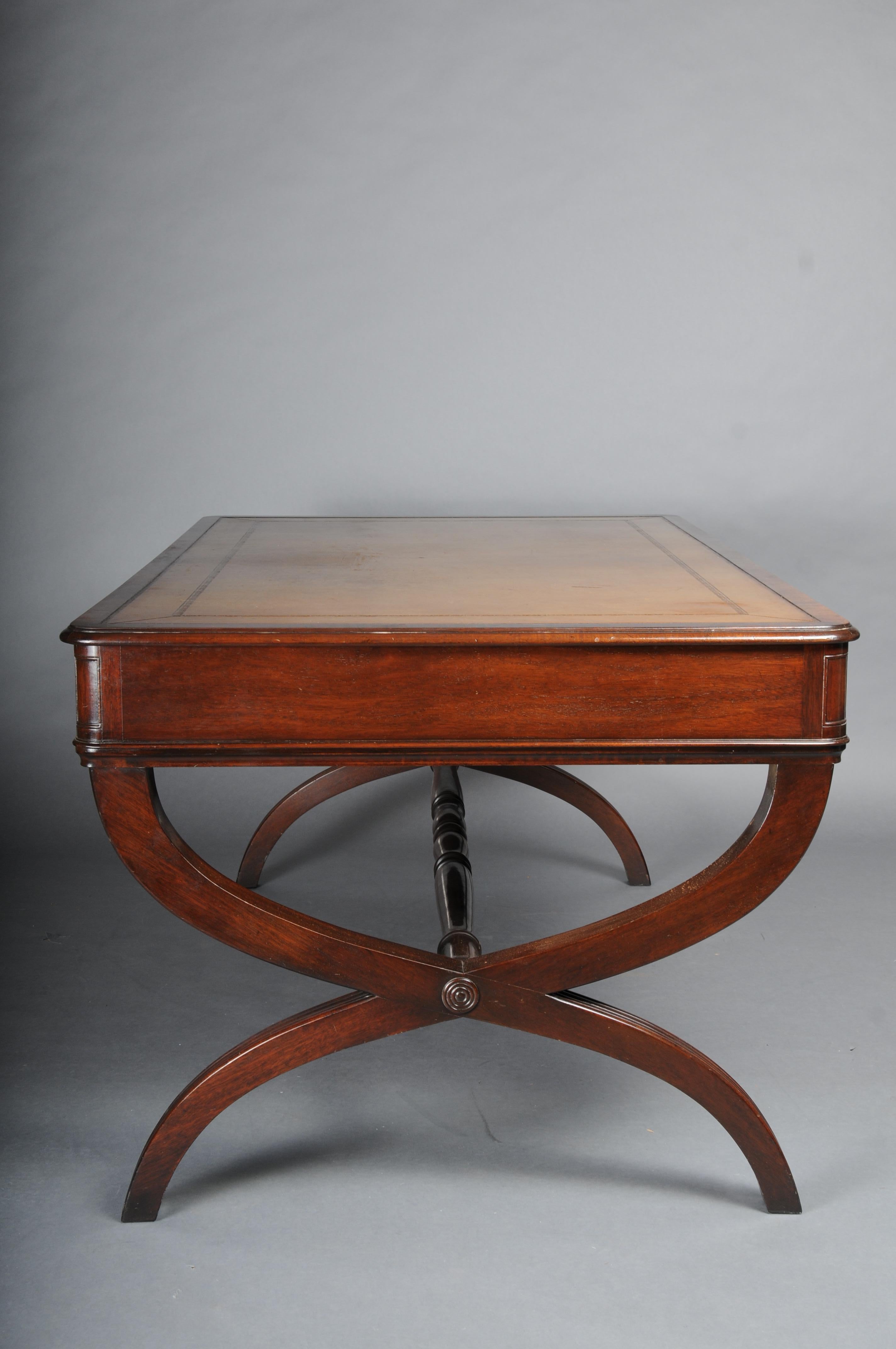 Englischer Partner-Schreibtisch, 1870, Schreibtisch, Mahagoni im Angebot 4