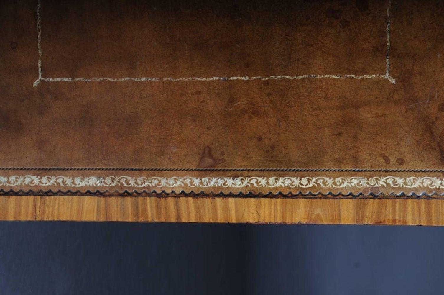 English Partner Desk, Writing Desk 1870, Mahogany 2