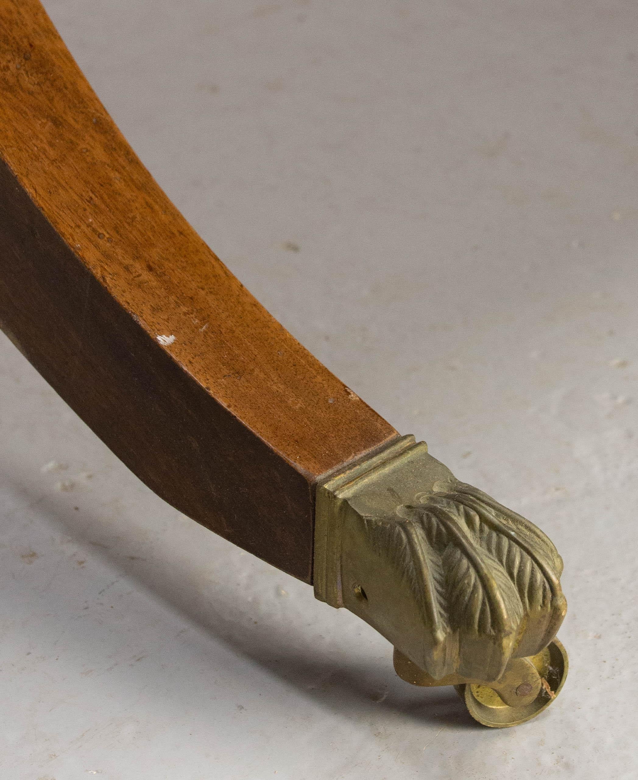English Patinated Large Desk, Double Side, Wood, Leather & Iron circa 1900 For Sale 4