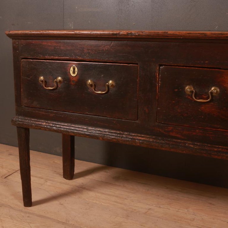 English Patinated Pine Dresser Base At 1stdibs