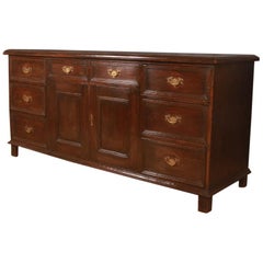 Base de commode anglaise en pin patiné