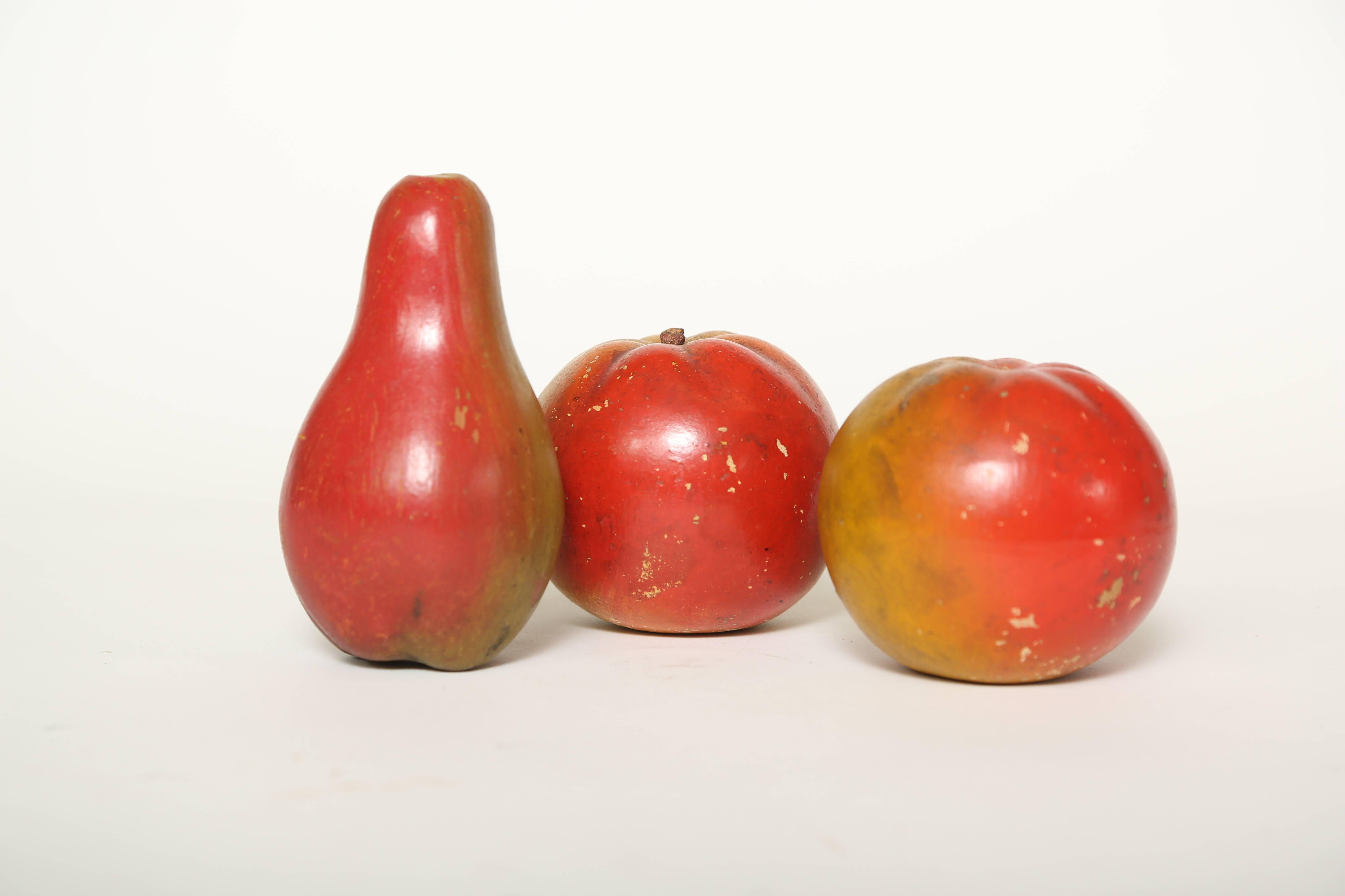 English  Collection of Red Ware Pottery Fruit-England, 19th c. For Sale