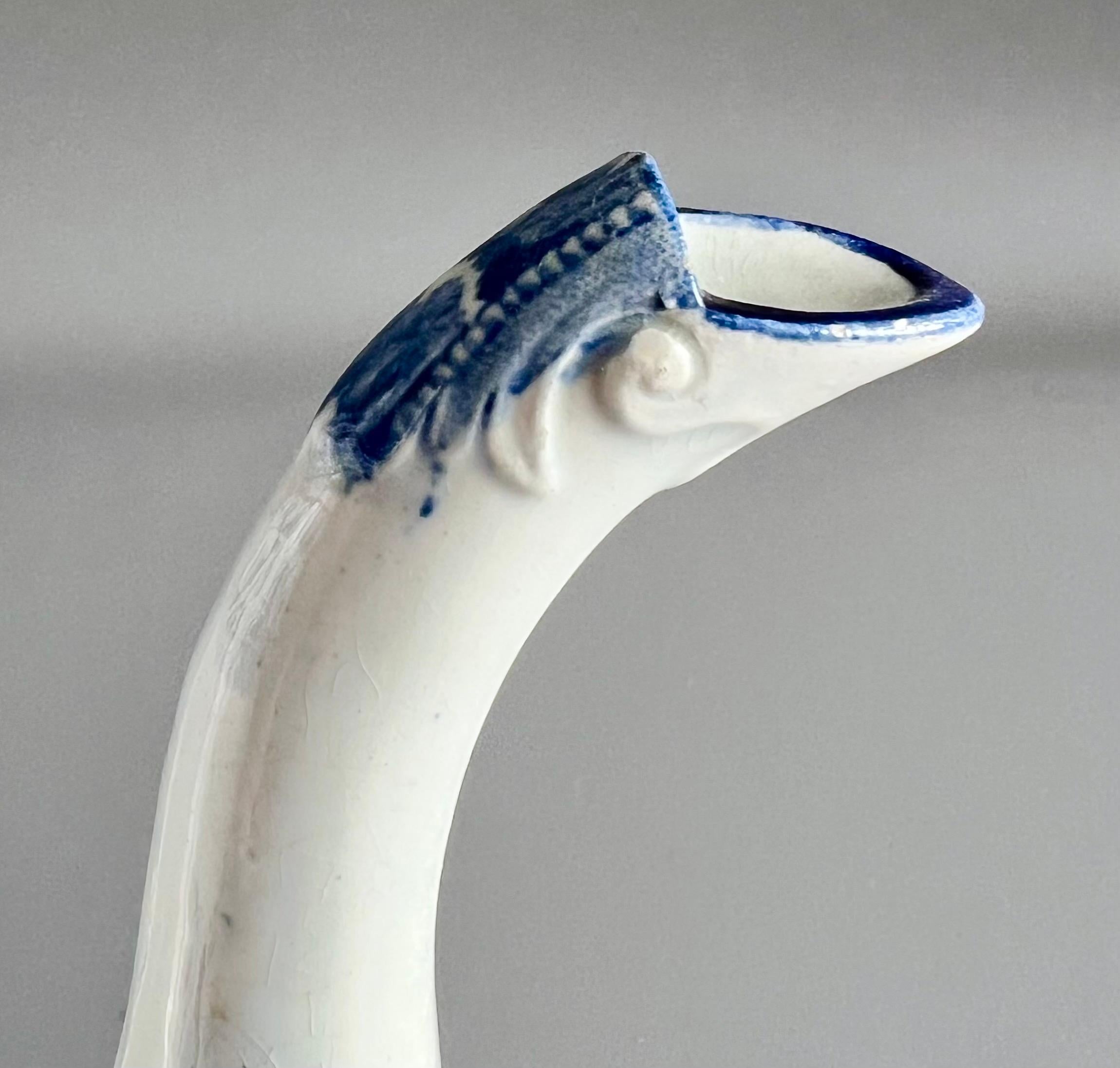Cafetera inglesa de cerámica de perlas, transferencias azules, gamo en la nieve, 1800-1820 en venta 6
