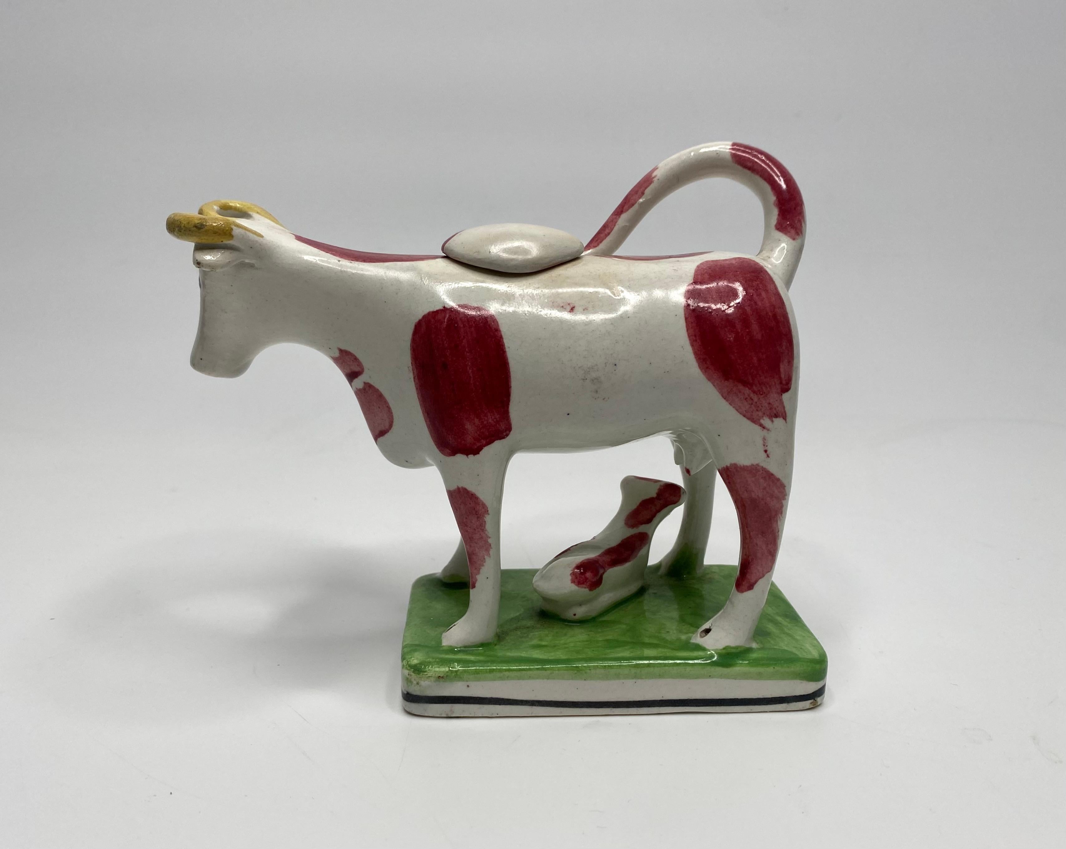 English pearlware cow creamer, c. 1830. 3