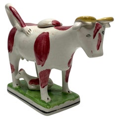 English pearlware cow creamer, c. 1830.