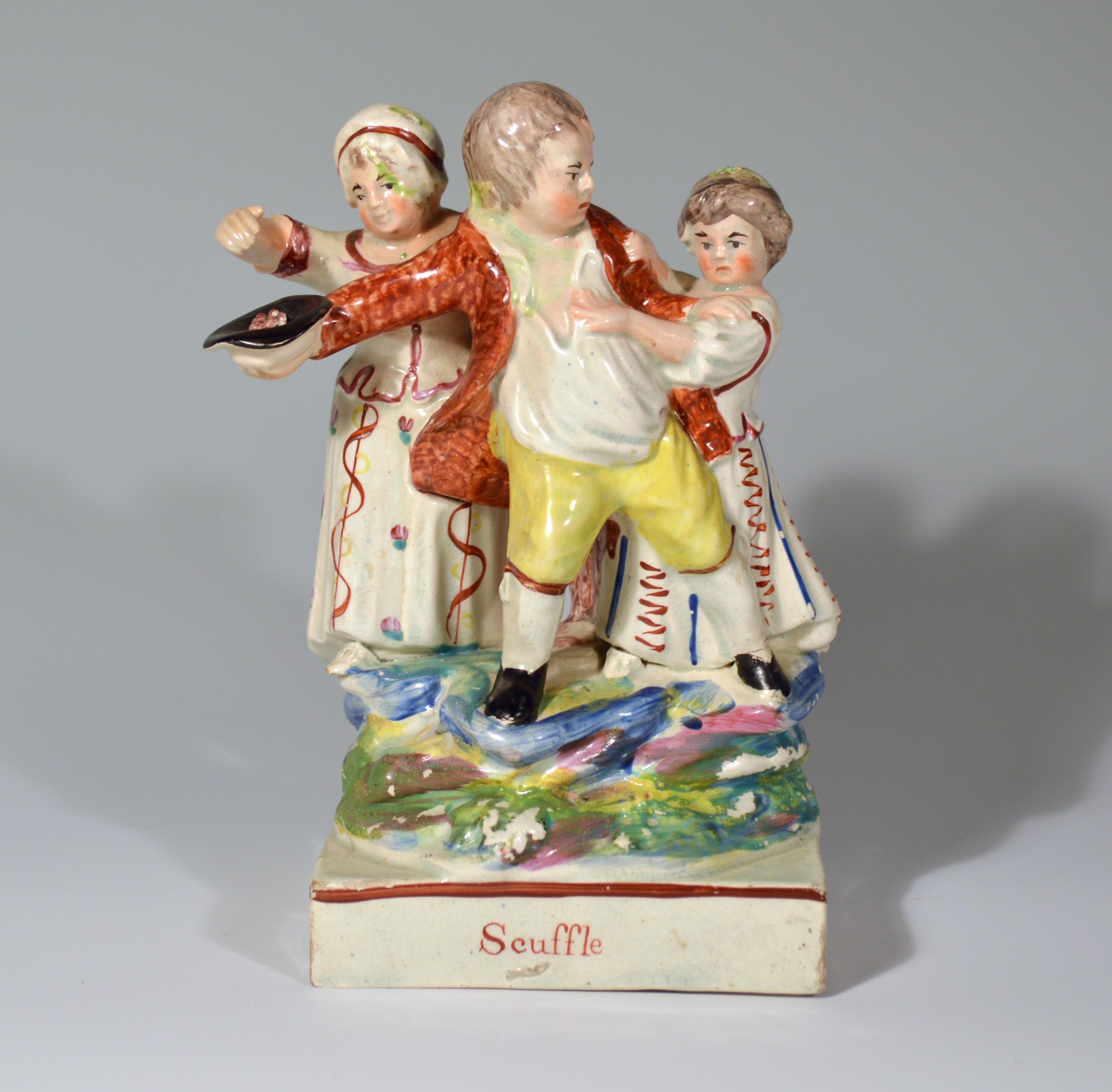 English pearlware pair of figures of 