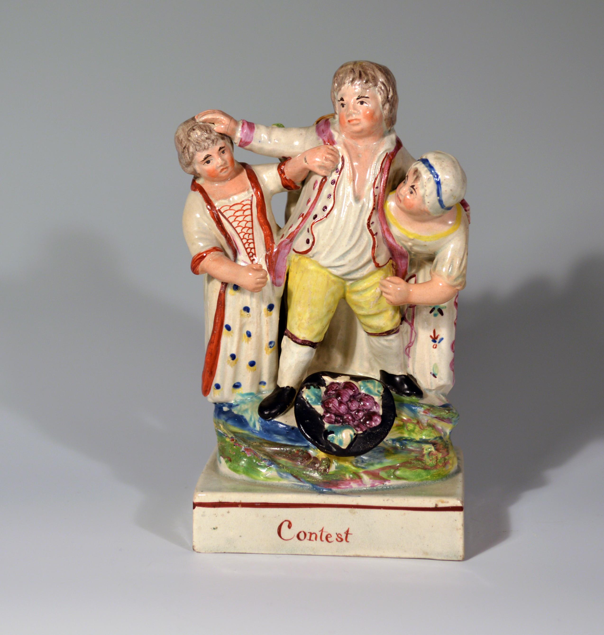 English Pearlware Pair of Figures of 