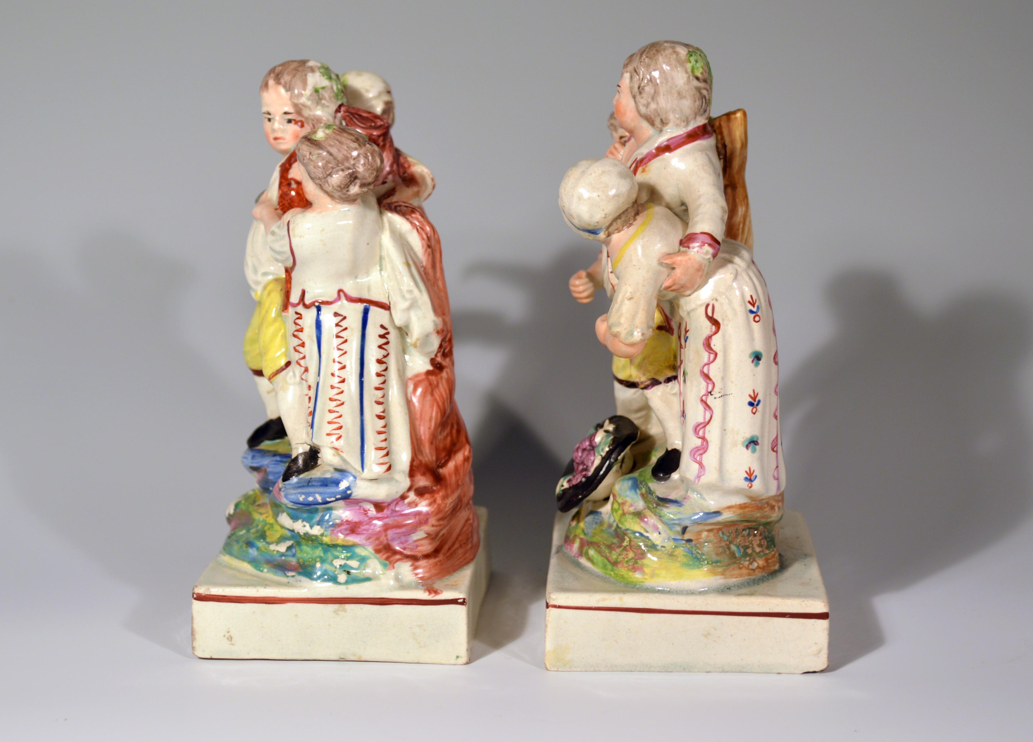English Pearlware Pair of Figures of 