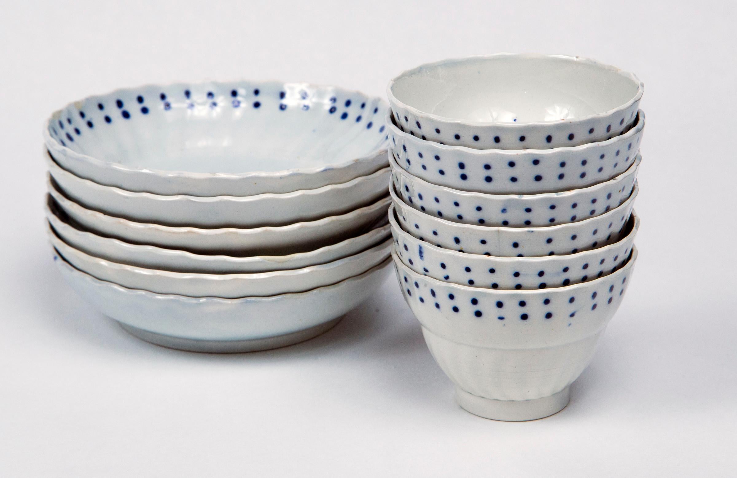 English Pearlware Tea Set, Early 19th Century In Good Condition For Sale In Chappaqua, NY