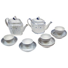 Vintage English Pearlware Tea Set, Early 19th Century