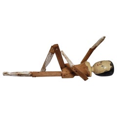 English Penny Doll, Carved Wood, circa 1800