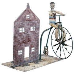 Vintage English Penny Farthing Whirligig