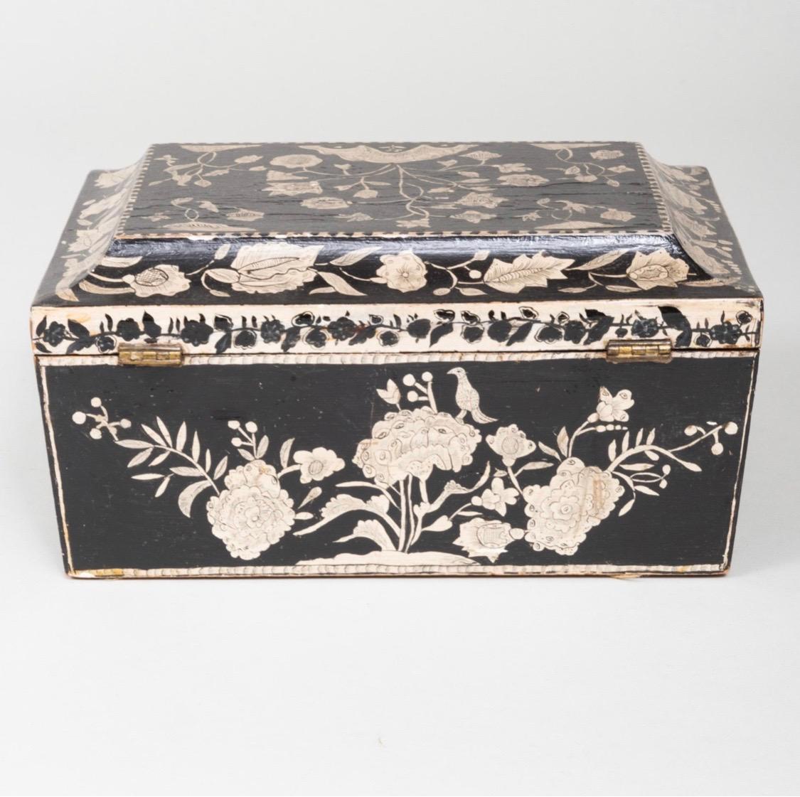 18th Century English Penwork Box For Sale