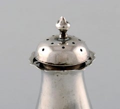 English Pepper Shaker in Silver, Late 19th C