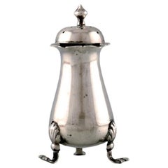 English Pepper Shaker in Silver, Late 19th C