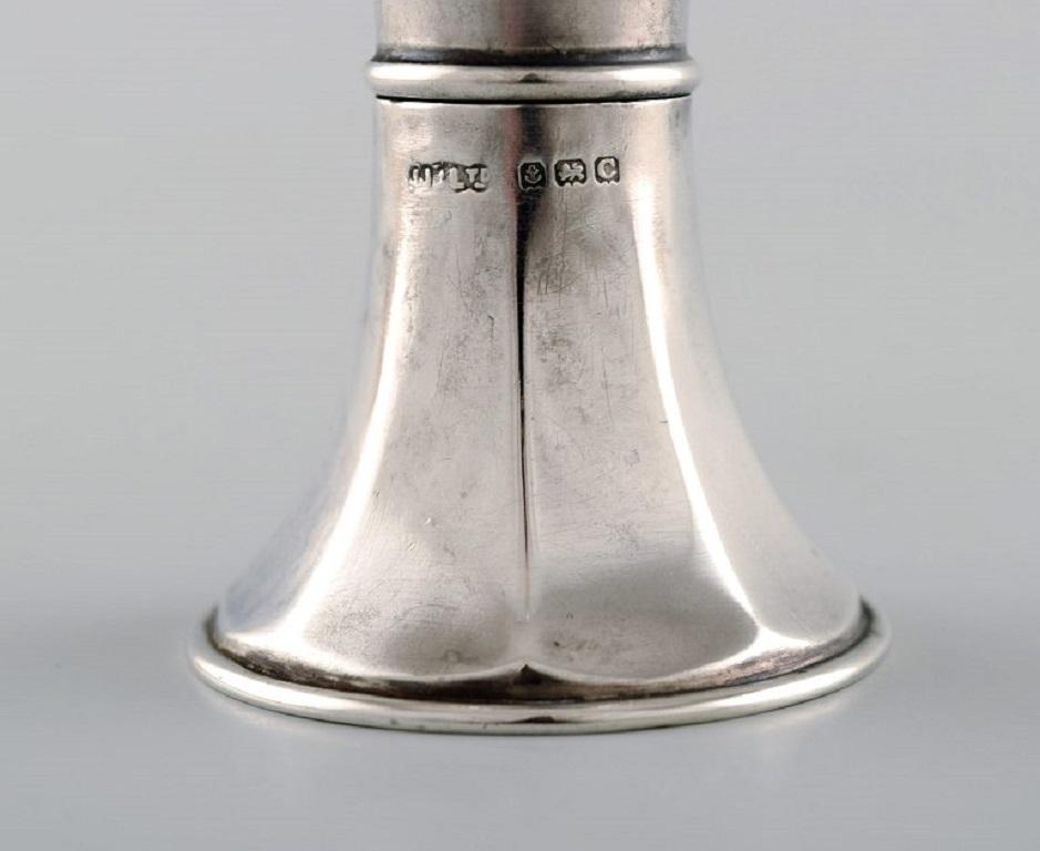 English Pepper Shaker in Silver, Late 19th Century In Good Condition For Sale In Copenhagen, DK