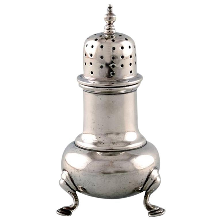 English Pepper Shaker in Silver, Late 19th Century For Sale