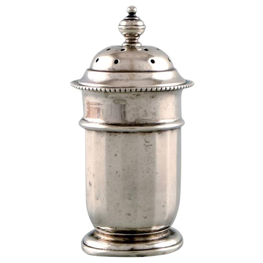 English Pepper Shaker in Silver, Late 19th Century