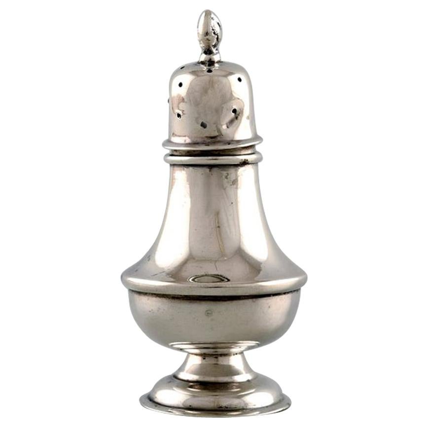 English Pepper Shaker in Silver, Late 19th Century