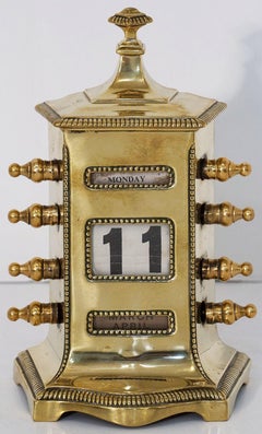 English Perpetual Calendar of Brass by William Tonks & Sons