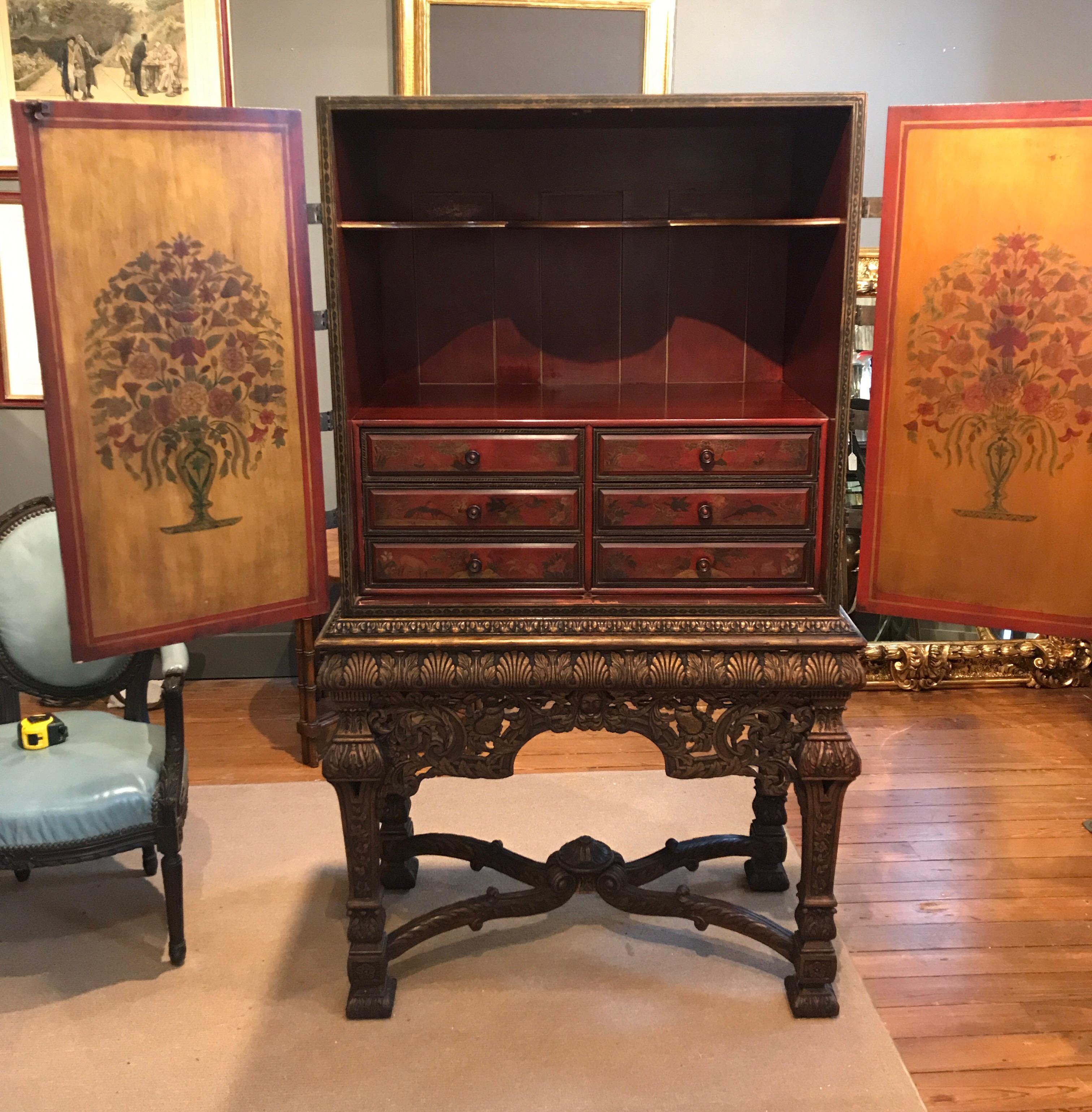 chinoiserie bar