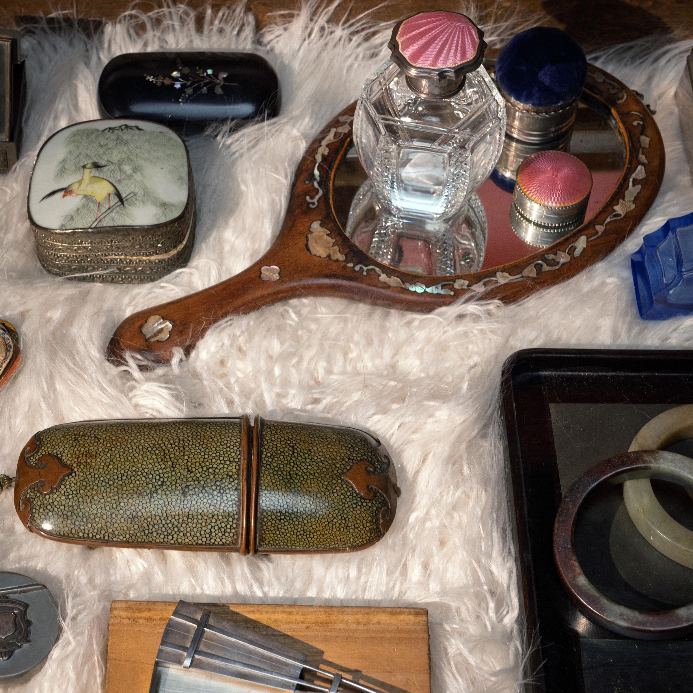 19th Century English Petite Mother-of-Pearl Inlay Box, c. 1900 For Sale