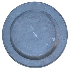 English Pewter Charger with Marks for Thomas Swanson, circa 1765-1783