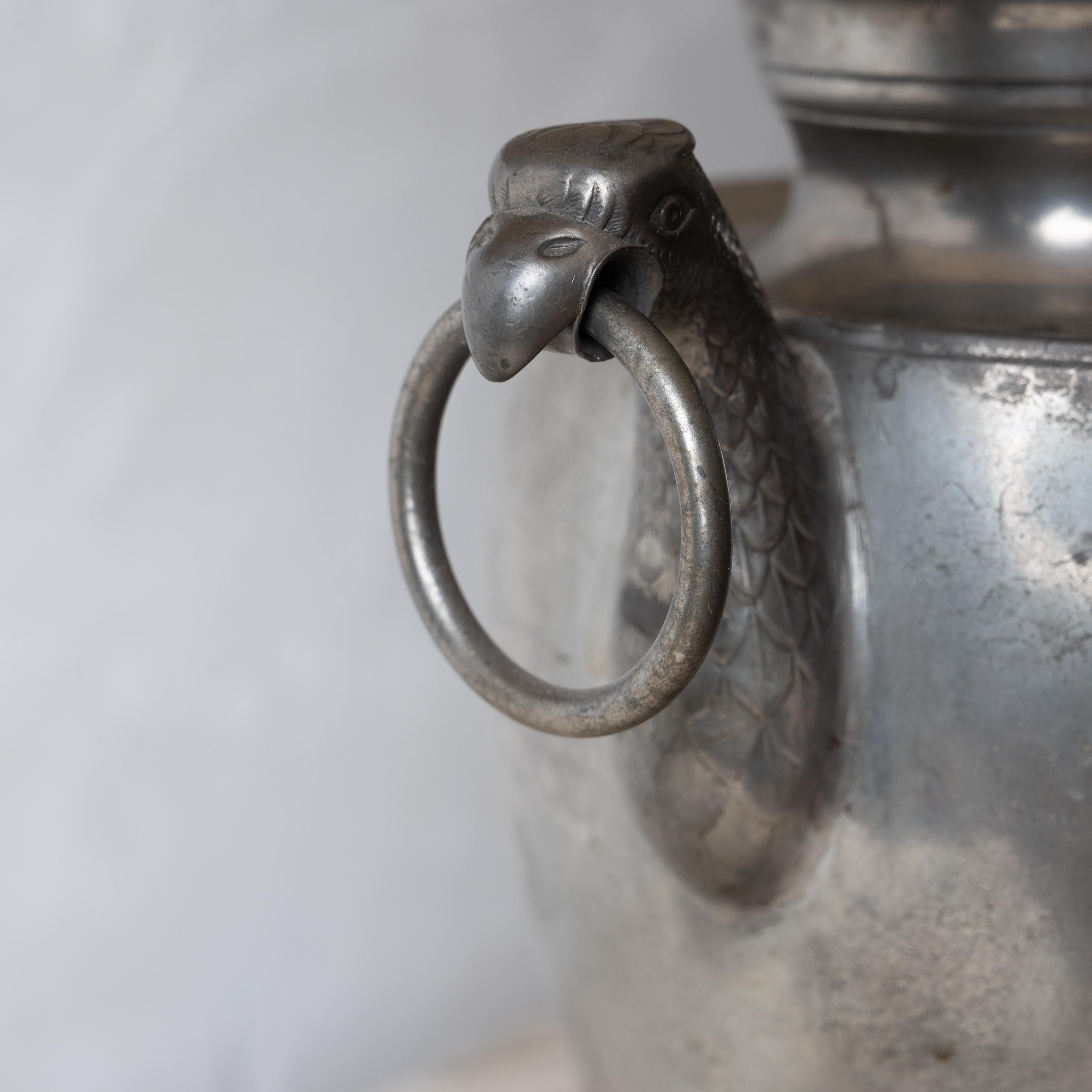 Englische Heißwasser-Urnenlampe aus Zinn, 19. Jahrhundert im Angebot 5