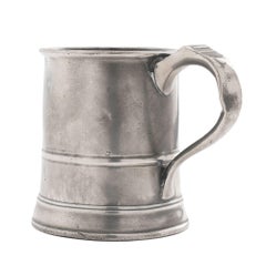 English Pewter Pint Mug, 1850s