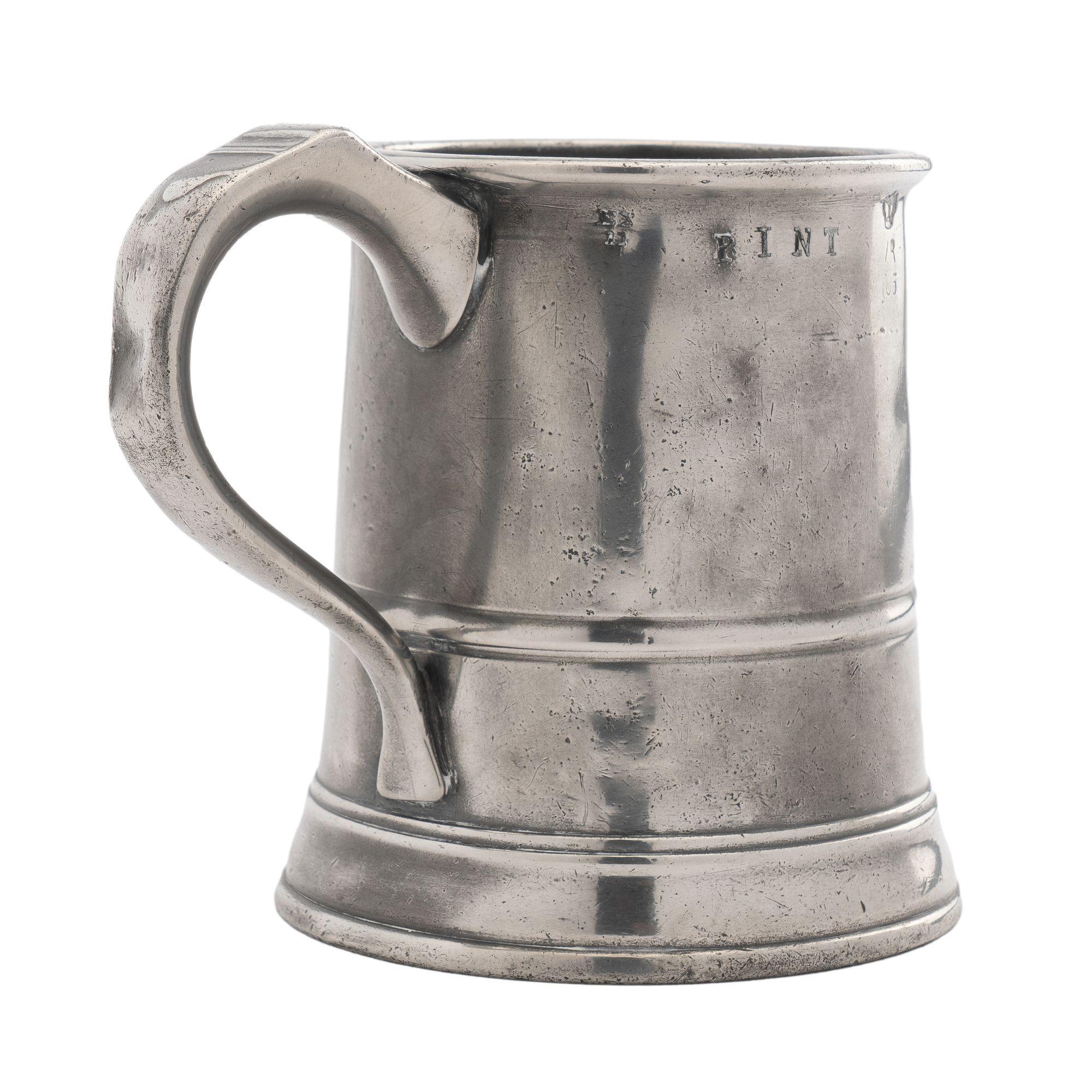 Taza inglesa de peltre, década de 1850 en Bueno estado para la venta en Kenilworth, IL