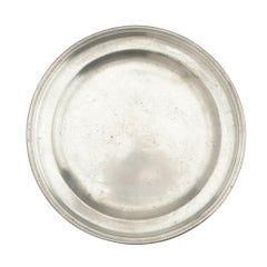 English pewter plate attributed to Henry Joseph, c. 1736