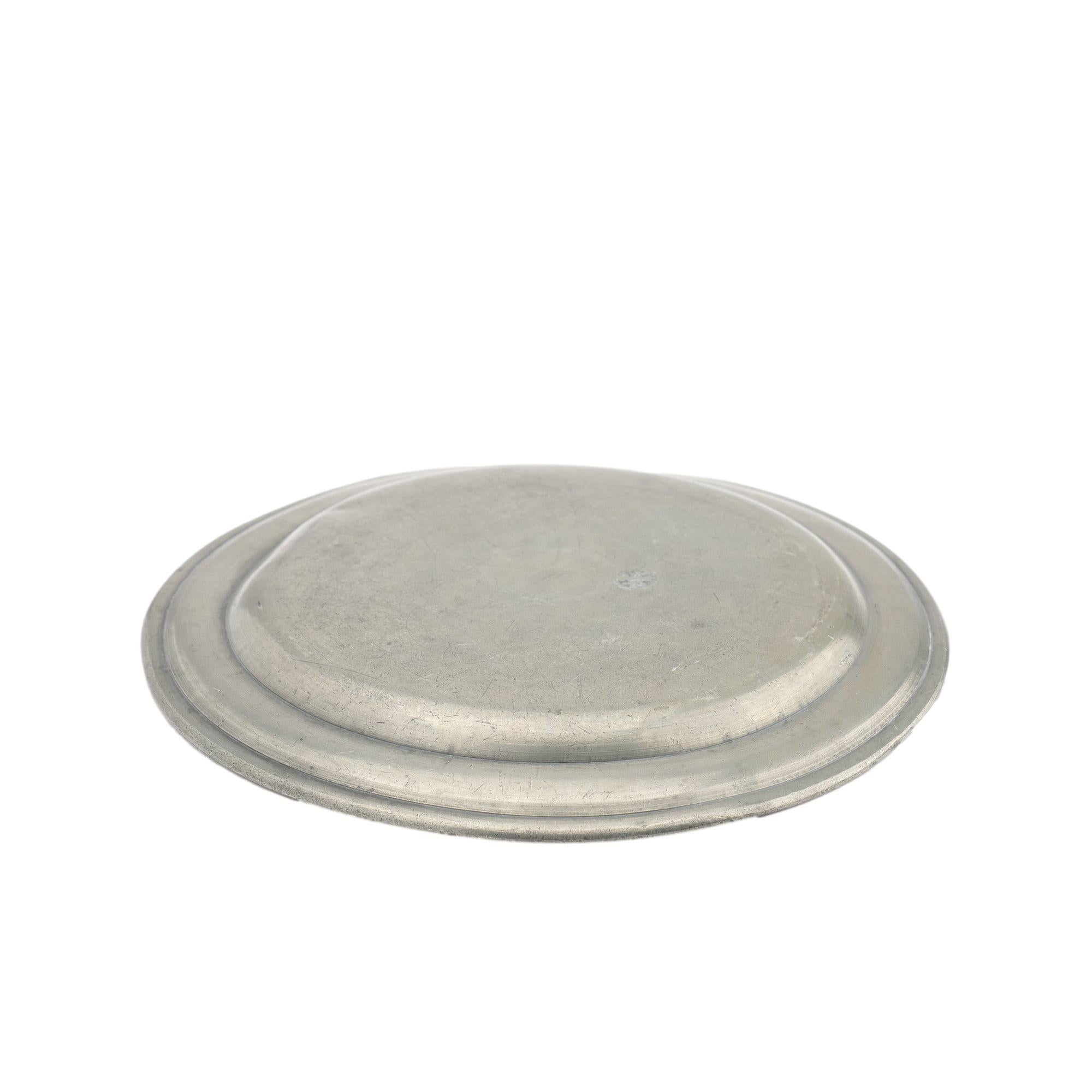 British English pewter plate attributed to Henry Joseph, c. 1736
