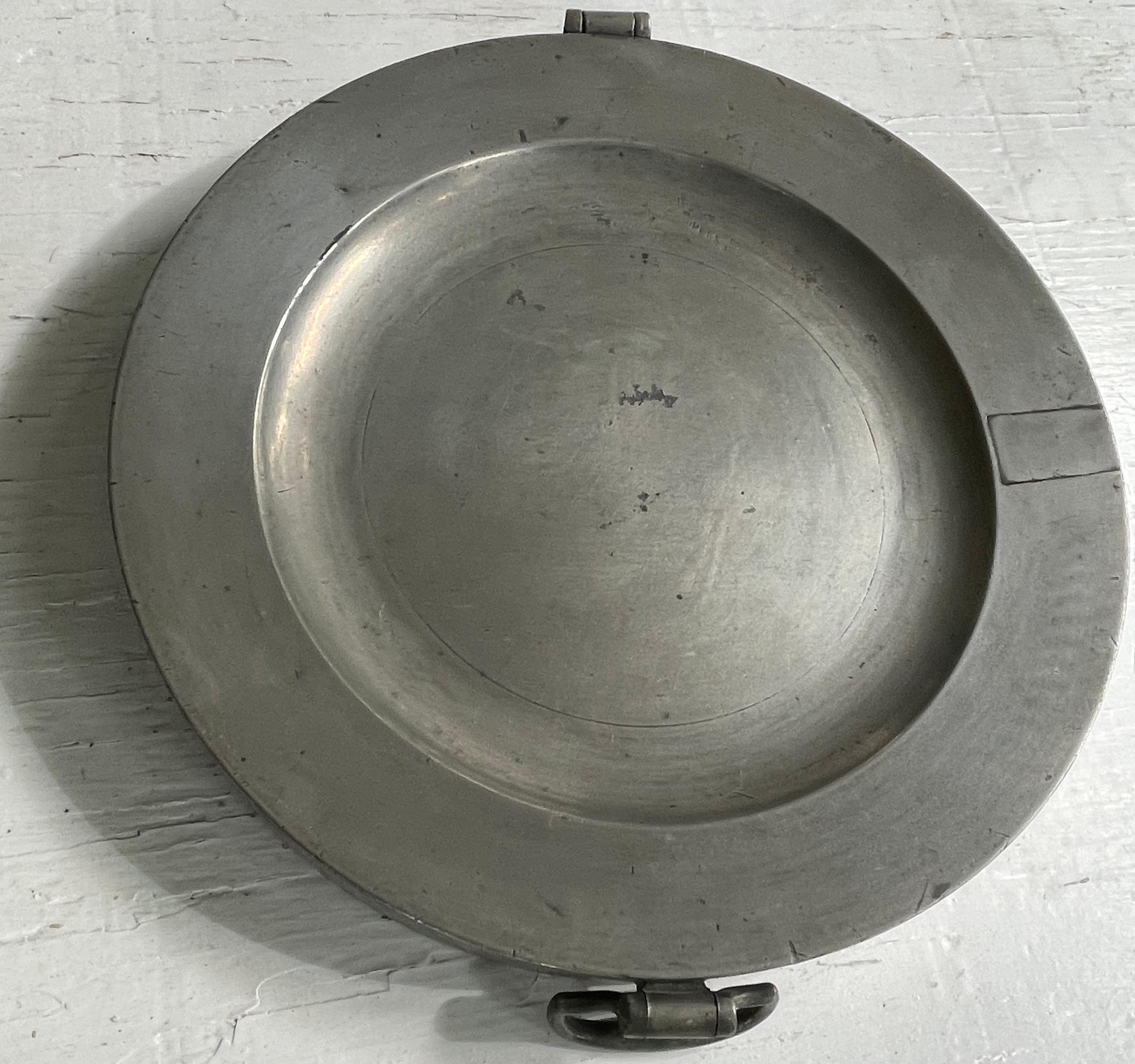 English Pewter Warming Dish For Sale 1