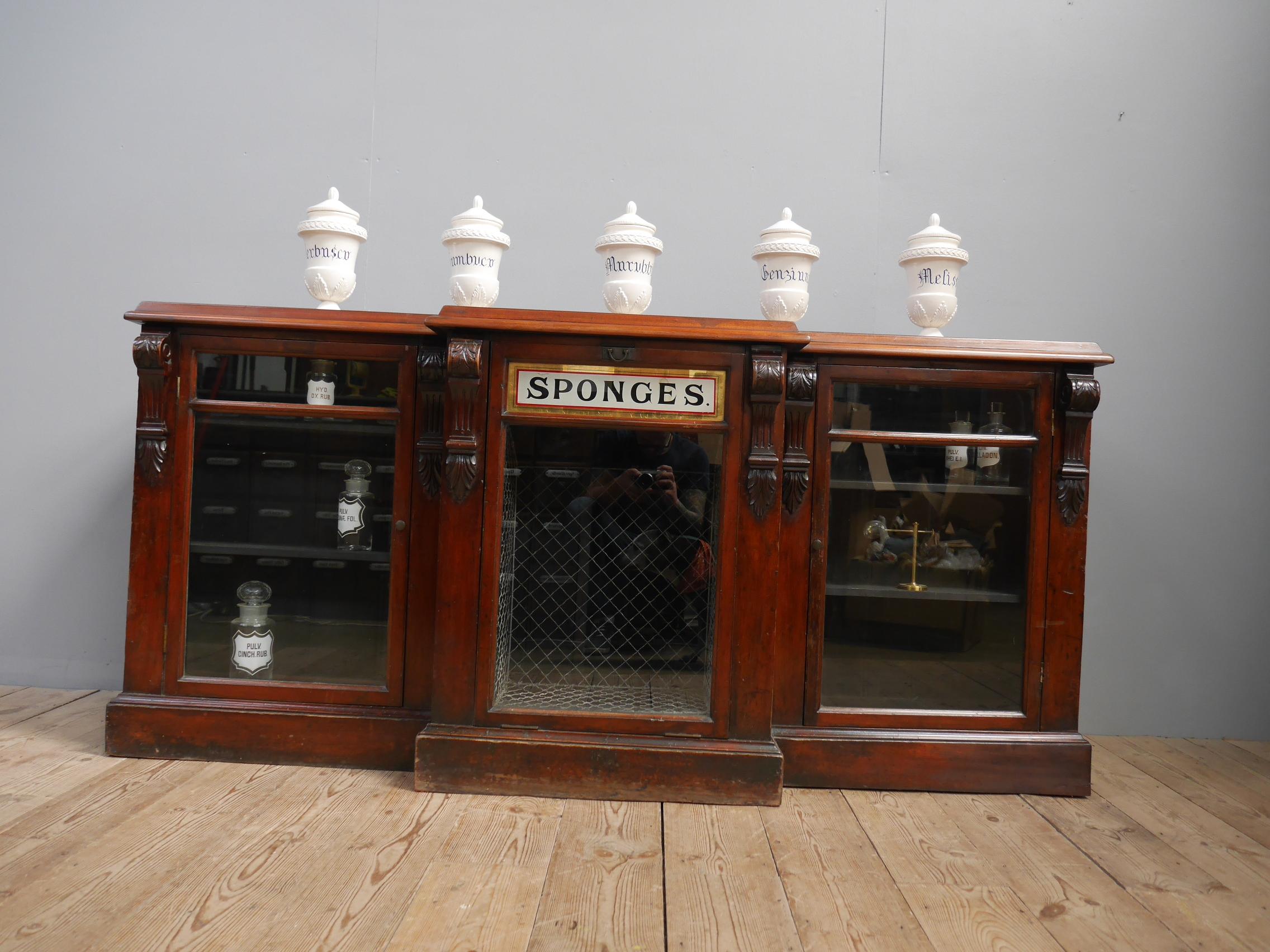 Industrial English Pharmacy Counter c1890