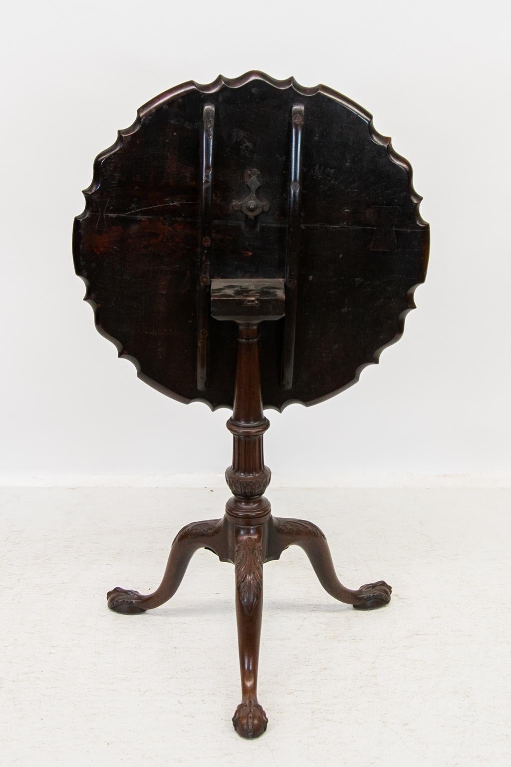 English Piecrust Tripod Table For Sale 1